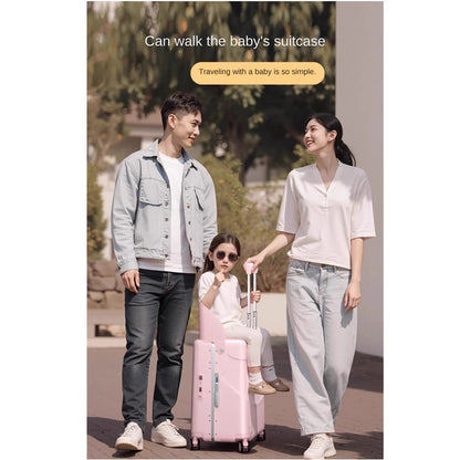 New Suitcase with Child Seat Boarding Trolley 2025