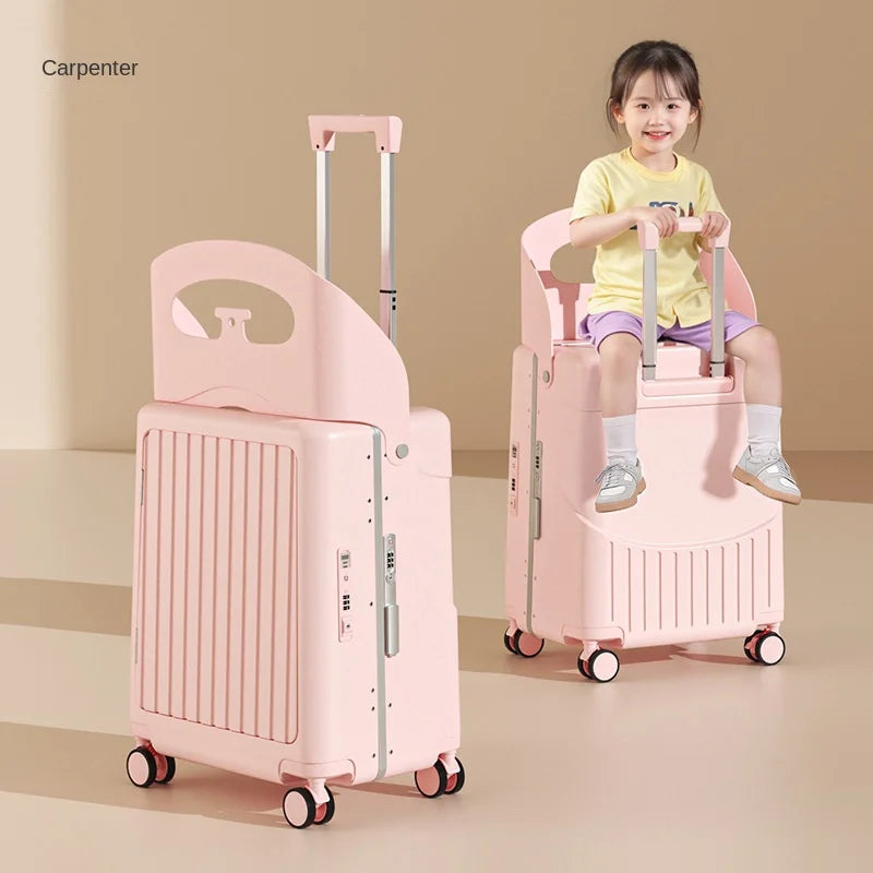 New Suitcase with Child Seat Boarding Trolley 2025