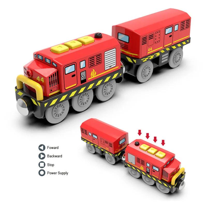 Magnetic electric locomotive for children