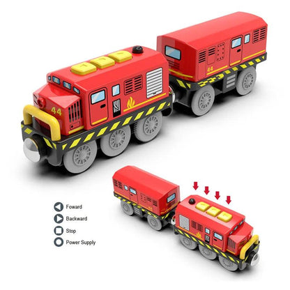 Magnetic electric locomotive for children