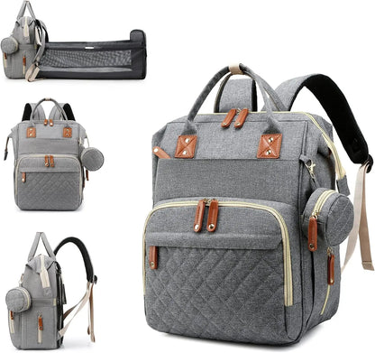3-in-1 diaper bag with changing pad, with foldable changing pad