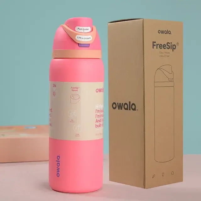 New Owala Stainless Steel Thermos Bottle with Straw