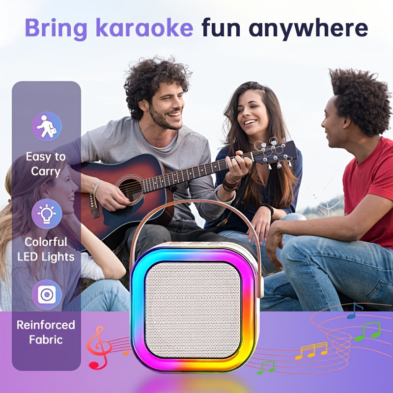 Portable Mini Karaoke Machine with 2 Wireless Microphones